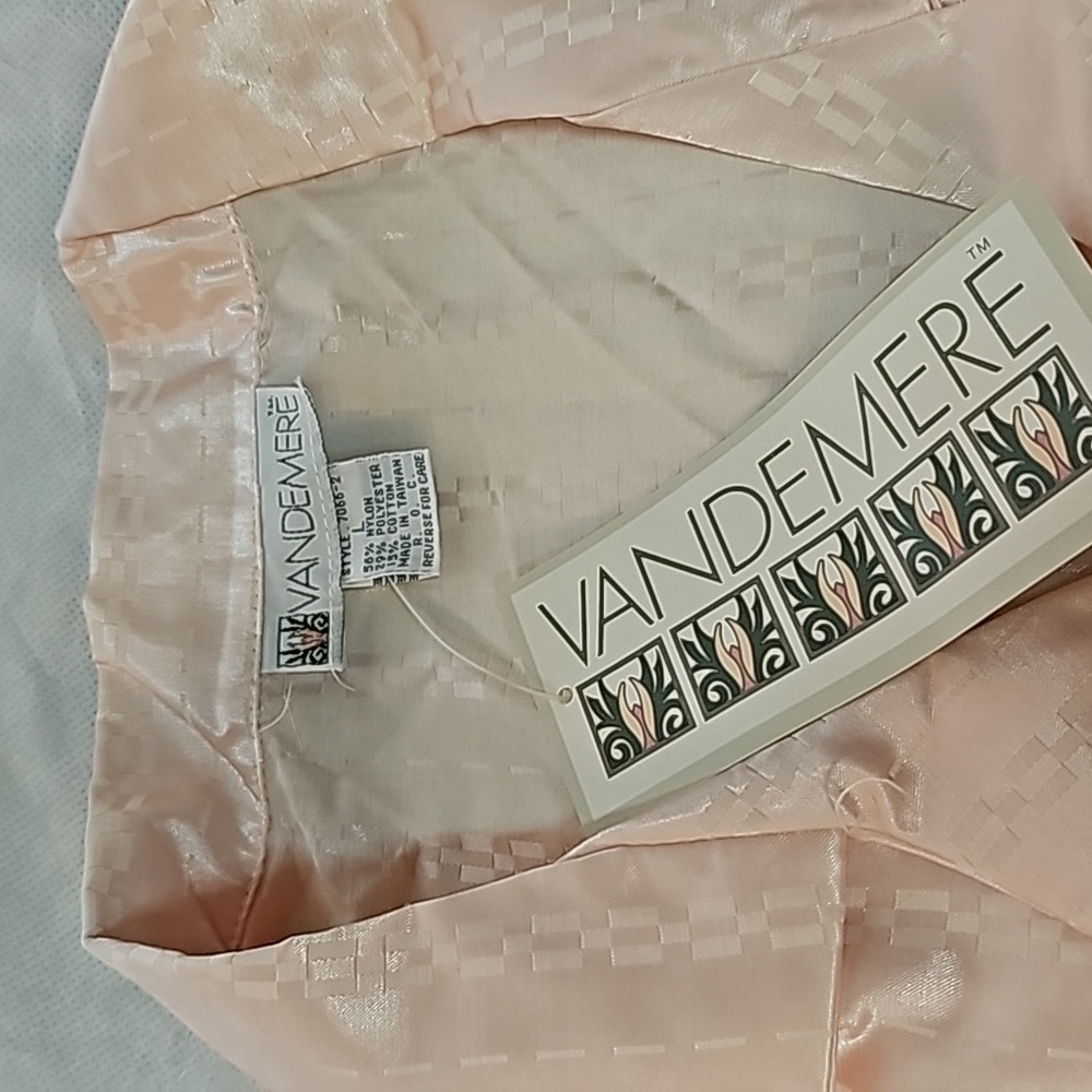 Vandamere Vintage Pink Satin Nightshirt Woman's Size L - Picture 5 of 15